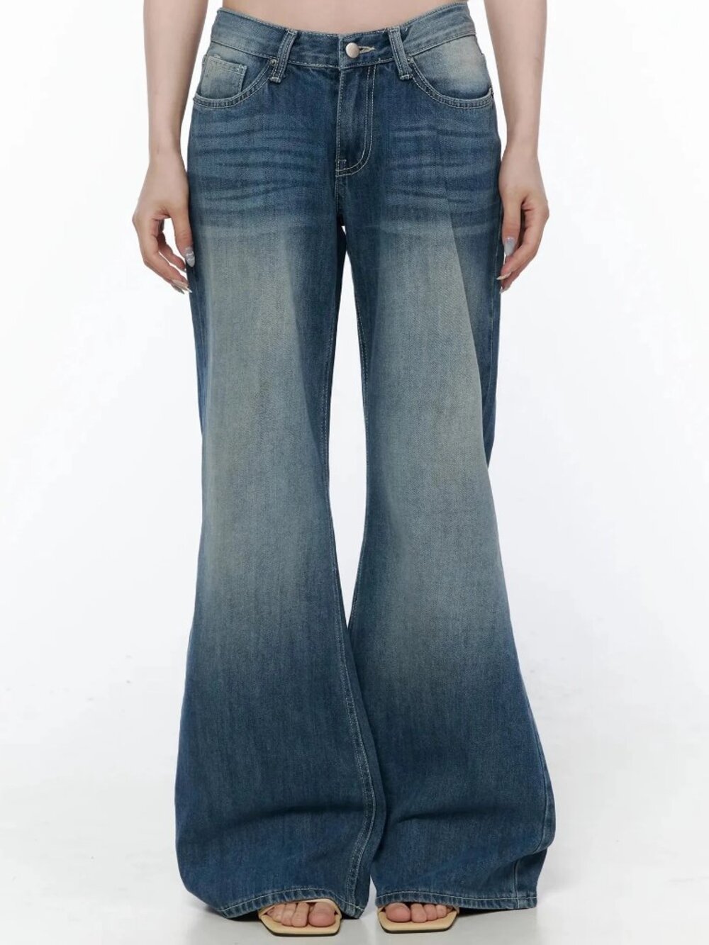 Lewkin Acubi Baggy Bootcut Jeans NWT